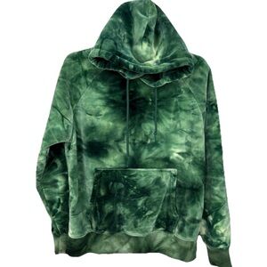 Green Tie-Dye Hoodie for Men